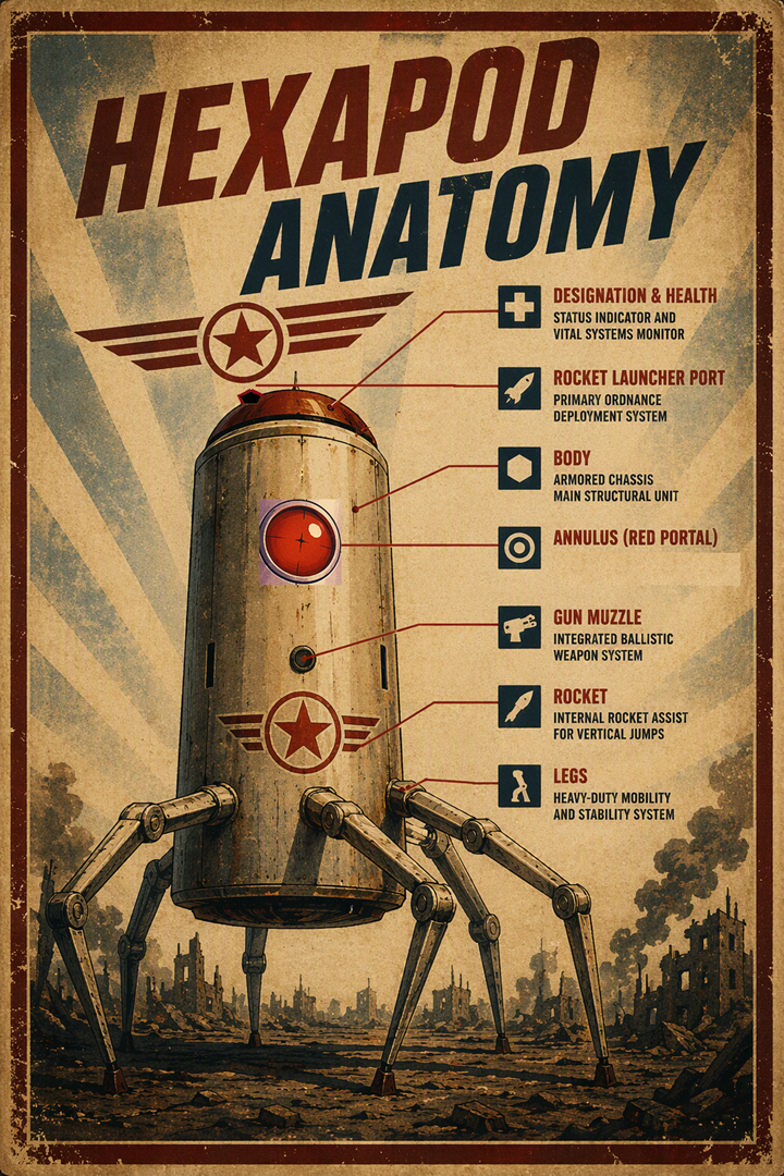 Hexapod anatomy diagram